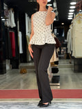 Blouse gossip  à petit pois