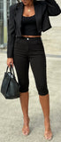 Pantalon Jean Capri noir