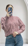 Pull en laine gossip col montant purple