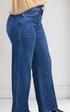 Jean gossip wide leg bleu foncé