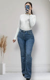 Jean gossip skinny flare extra long bleu