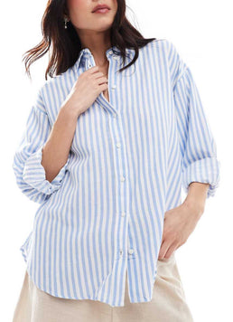 Chemise stradivarius old money bleu