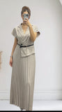 Robe gossip avec ceinture gris