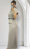 Robe gossip avec ceinture gris