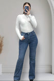 Jean gossip skinny flare extra long bleu