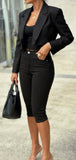 Pantalon Jean Capri noir
