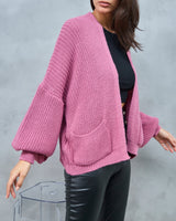 Gilet en maille rose