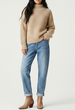 Pull grosse maille Gossip beige