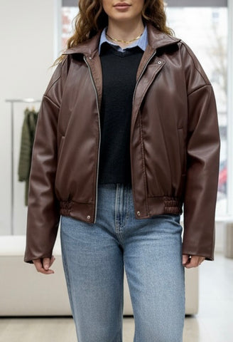 Bombers  simili bordeaux