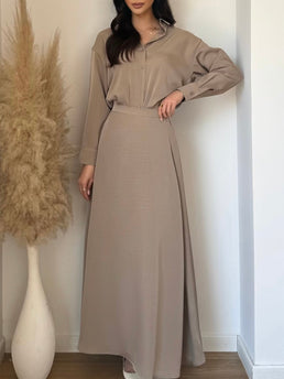 Chemise gossip  satiné taupe