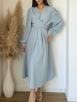 Robe Gossip détails croisés bleu