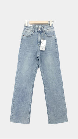 Jean gossip Wide leg taille haute  claire