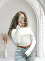 HAUT GOSSIP  À ÉPAULES DÉNUDÉES BLANC