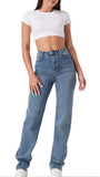 Jean gossip straight extra long foncé