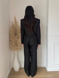 Blazer gossip noir double boutonnage