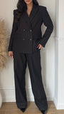 Blazer gossip noir double boutonnage