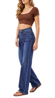 Jean wide leg foncé extra long