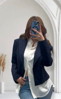 Blazer gossip court bleu nuit