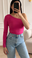 Haut offshoulder rose