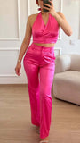 Ensemble pantalon+ haut rose