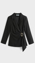 Ensemble gossip avec ceinture doré noir