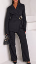 Ensemble gossip avec ceinture doré noir