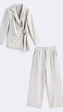 Ensemble gossip avec ceinture doré beige