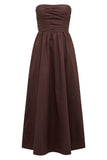 Robe gossip drapée chocolat