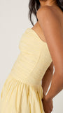 Robe gossip drapée jaune