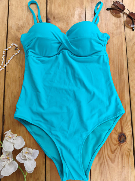 Maillot une pièce bleu