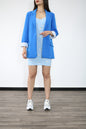 Robe bleu courte Fleurie bershka
