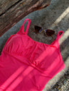 Maillot gainant une piece rose fushia