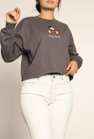 Sweat crop lefties Mikey mouse gris