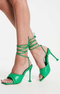 Sandales a talon vert