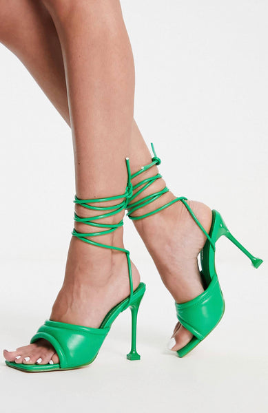 Sandales a talon vert