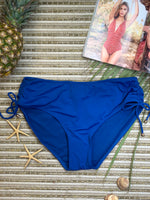 Bas maillot à lacets ajustable bleu